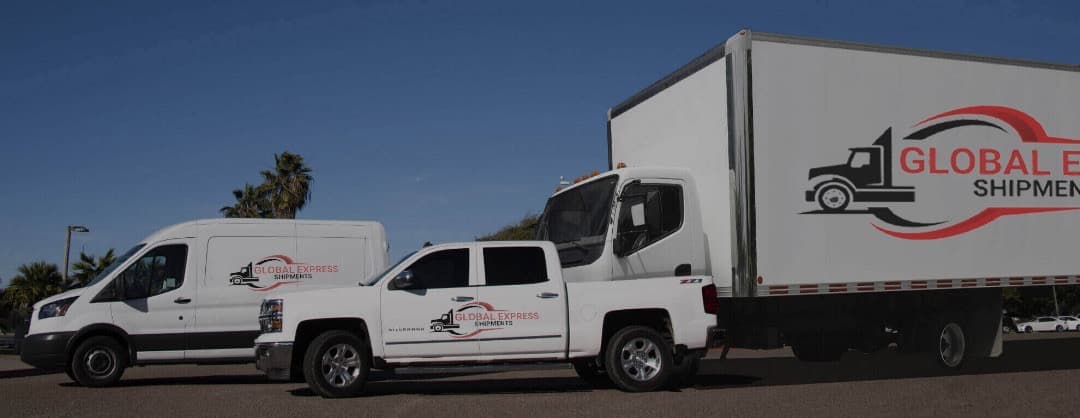 Global Express Shipments fleet of vehicles