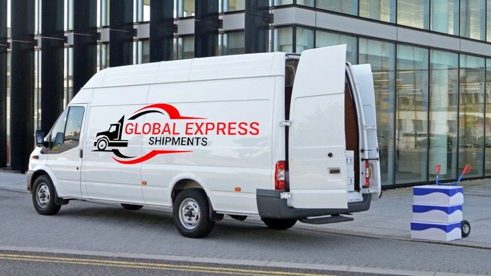 Global Express Shipments delivery truck
